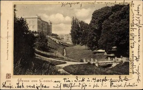 Ak Kassel in Hessen, Regierungsgebäude, Aue