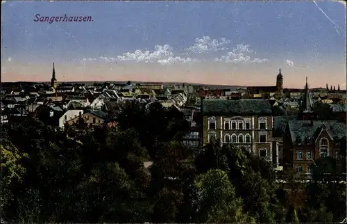 Ak Sangerhausen am Südharz, Kirchen, Panorama