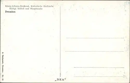 Ak Dresden, König Johann Denkmal, Hofkirche, Schloss, Hauptwache