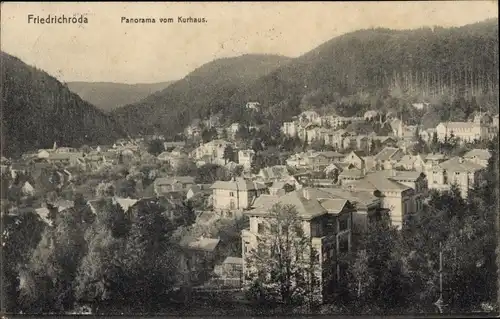 Ak Friedrichroda im Thüringer Wald, Blick vom Kurhaus, Ortsansicht