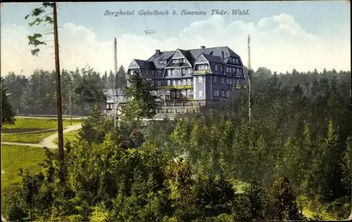 Ak Ilmenau in Thüringen, Berghotel Gabelbach am Kickelhahn