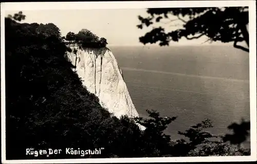 Foto Ak Stubbenkammer Sassnitz auf Rügen, Königstuhl