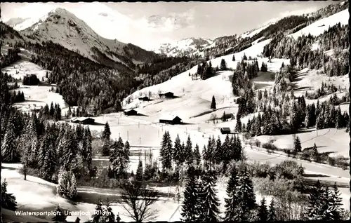 Ak Unterjoch Bad Hindelang im Oberallgäu, Winteransicht