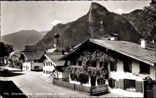 Ak Oberammergau in Oberbayern, Dedierstraße, Kofel