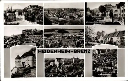 Ak Heidenheim an der Brenz, Total, Schlosshof, Schloss Hellenstein