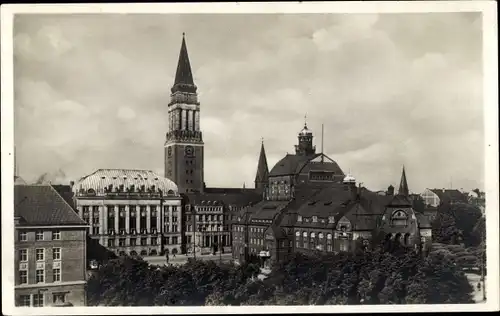 Ak Kiel, Rathaus, Stadttheater