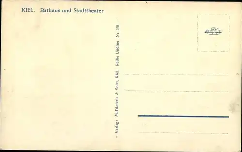 Ak Kiel, Rathaus, Stadttheater