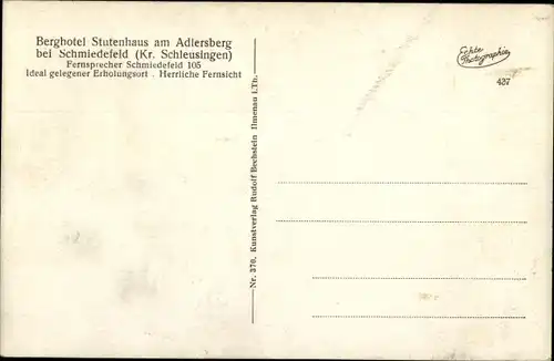 Ak Schleusingen in Thüringen, Stutenhaus am Adlersberg