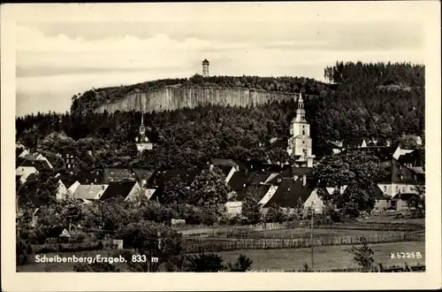 Ak Scheibenberg im Erzgebirge Sachsen, Ortsansicht