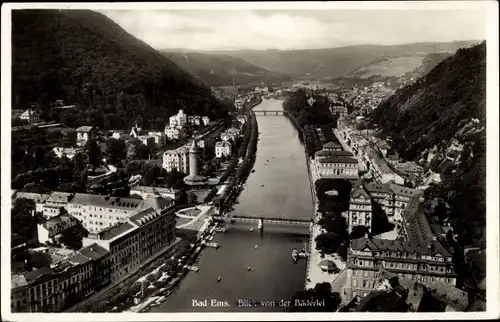 Ak Bad Ems an der Lahn, Blick von der Bäderlei