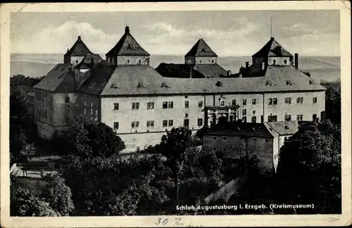 Ak Augustusburg im Erzgebirge, Schloss Augustusburg, Kreismuseum