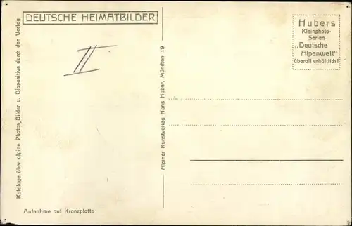 Ak Füssen im Allgäu, Ortsansicht, Berg