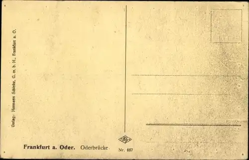 Ak Frankfurt an der Oder, Oderbrücke, Kirchtürme