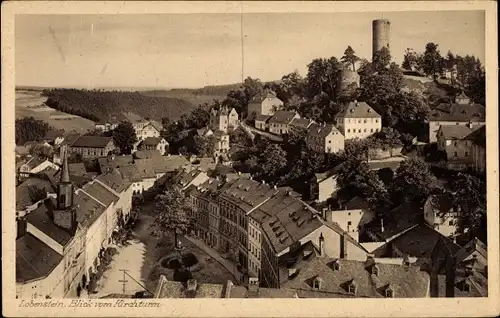 Ak Bad Lobenstein in Thüringen, Ortsansicht vom Kirchturm aus