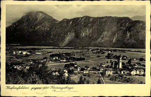 Ak Kiefersfelden Oberbayern, Ortspanorama, Kaisergebirge