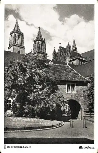 Ak Magdeburg, Dom mit Remtergang