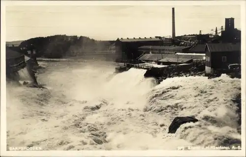 Ak Sarpsborg Norwegen, Wasserfall Sarpsfossen