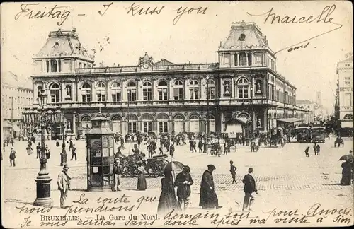 Ak Brüssel Brüssel, Gare du Nord