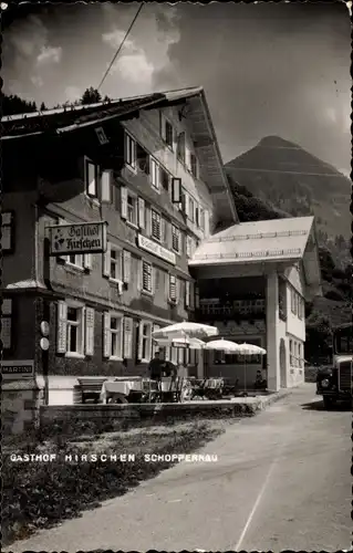Ak Schoppernau in Vorarlberg, Gasthof Hirschen