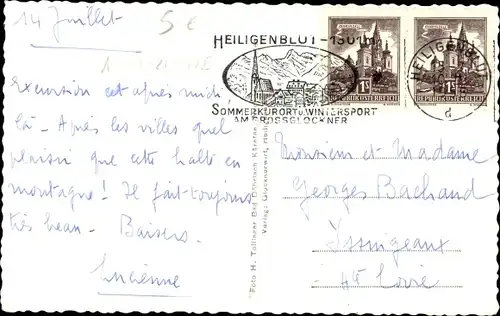 Ak Heiligenblut am Großglockner in Kärnten, Großglockner Hochalpenstraße, Restaurant Wallackhaus