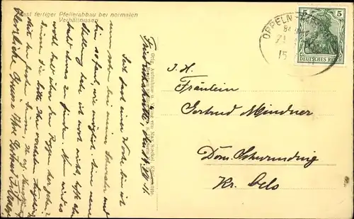 Ak Bergbau, fast fertiger Pfeilerabbau bei normalen Verhältnissen