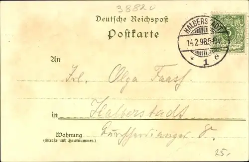 Litho Halberstadt in Sachsen Anhalt, Sternwarte, Gastwirtschaft