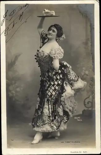 Ak Spanische Tänzerin La Tortajada, Portrait