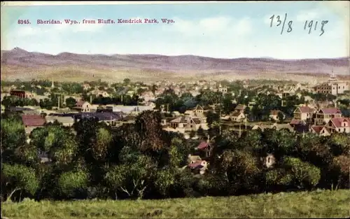 Ak Sheridan Wyoming USA, aus Bluffs, Kendrick Park