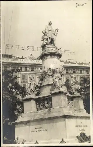Ak Genova Genua Liguria, Denkmal