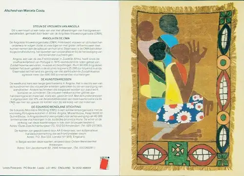 Klapp Ak Gewebter Wandbehang von Marcela Costa zur Unterstützung der Frauen von Angola
