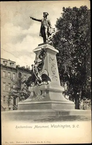 Ak Washington DC USA, Rochambeau-Denkmal