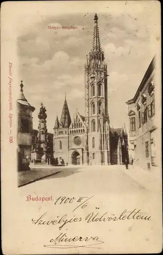 Ak Budapest Ungarn, Matyas-Kirche