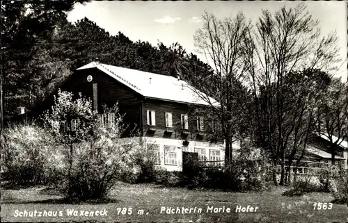 Ak Muggendorf Pernitz Niederösterreich, Schutzhaus Waxeneck, Pächterin Maria Hofer