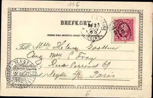 Mondschein Ak Ystad Schweden, Saltsjöbaden