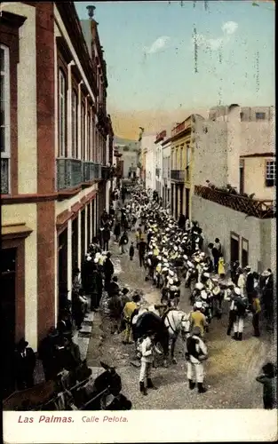 Ak Las Palmas de Gran Canaria Kanarische Inseln, Calle Pelota