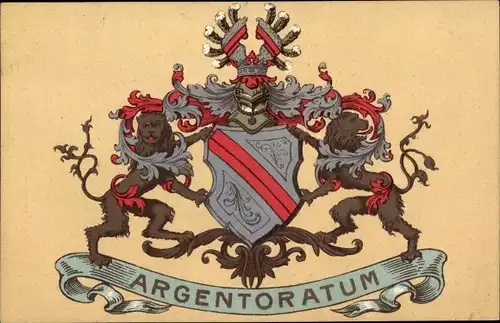 Wappen Ak Strasbourg Straßburg Elsass Bas Rhin, Les Armes de la Ville, Argentoratum