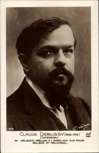 Ak Komponist Claude Debussy, Portrait