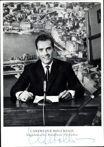 Ak Fernsehmoderator Carlheinz Hollmann, Portrait, Norddeutscher Rundfunk