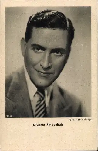 Ak Schauspieler Albrecht Schoenhals, Portrait