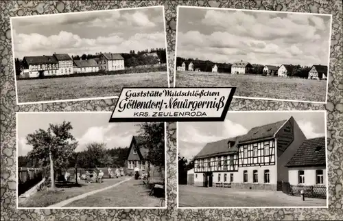 Ak Göttendorf Neuärgerniß Langenwetzendorf in Thüringen, Gaststätte Waldschlösschen, Ortsansichten