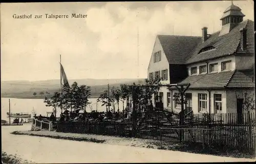 Ak Malter Dippoldiswalde, Talsperre Malter, Gasthof