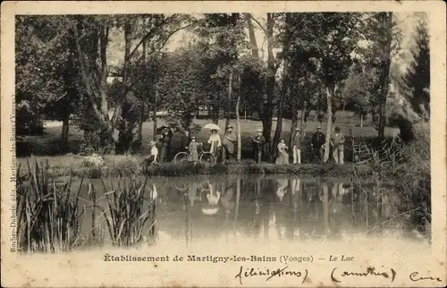 Ak Martigny les Bains Lorraine Vosges, Niederlassung, Le Lac