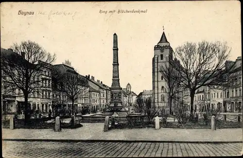 Ak Chojnów Haynau Schlesien, Ring, Blücherdenkmal