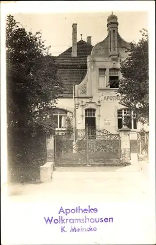 Foto Ak Wolkramshausen Bleicherode im Kreis Nordhausen, Apotheke