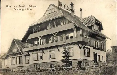 Ak Gehlberg im Ilm Kreis Thüringen, Hotel und Pension Daheim