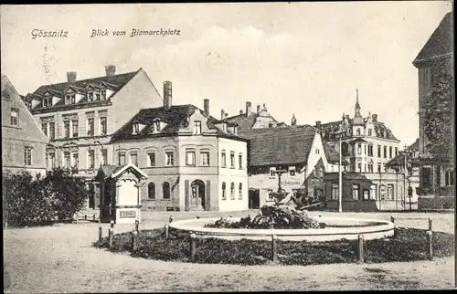 Ak Gößnitz in Thüringen, Bismarckplatz