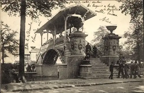 Ak Lille Nord, Le Pont Napoleon, La Deule