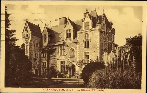 Ak Villeveque Maine et Loire, Le Chateau