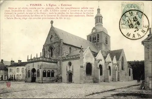 Ak Fismes Marne, L'Eglise