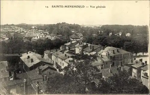 Ak Sainte Menehould Marne, Vue generale